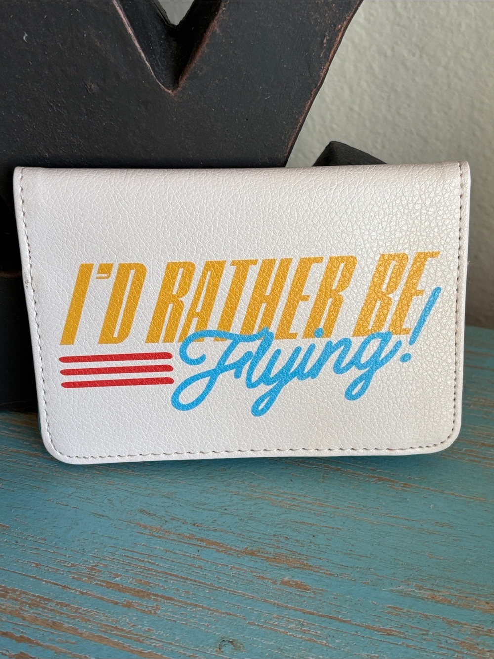 Ban.do passport holder wallet card holder ‘I’d Rather Be Flying!’ Graphic